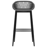 5 Piece Bar Set White and Grey