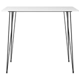 5 Piece Bar Set White and Black - Side View