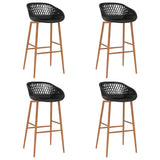 5 Piece Bar Set White and Black