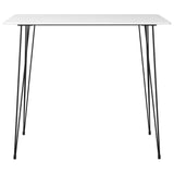 5 Piece Bar Set White - Side View