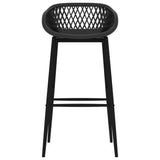 5 Piece Bar Set White and Black