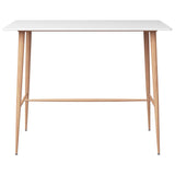 5 Piece Bar Set White and Grey - Side View