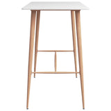 5 Piece Bar Set White and Grey - Top-Down View