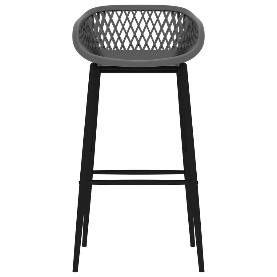 5 Piece Bar Set White and Grey