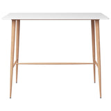 5 Piece Bar Set White and Black - Side View