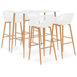 5 Piece Bar Set White