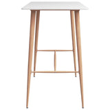 5 Piece Bar Set White - Top-Down View