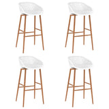 5 Piece Bar Set White - Rear View