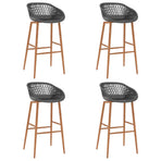 5 Piece Bar Set White and Grey