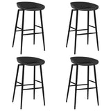 5 Piece Bar Set White and Black - Rear View