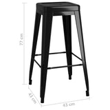 7 Piece Bar Set White and Black - Extra Image