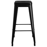 7 Piece Bar Set White and Black - Close-Up Angle