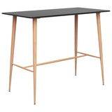 5 Piece Bar Set Black - Front View