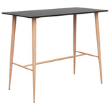 5 Piece Bar Set Black - Front View