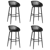 5 Piece Bar Set Black - Rear View