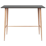 5 Piece Bar Set Black and Grey - Side View