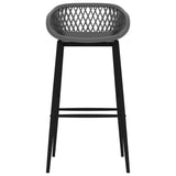 5 Piece Bar Set Black and Grey - Low Angle