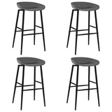 5 Piece Bar Set Black and Grey - Rear View