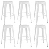 7 Piece Bar Set Black and White