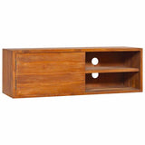 Wall-mounted TV Cabinet 180x30x30 cm Solid Teak Wood - Front View