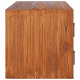 Wall-mounted TV Cabinet 180x30x30 cm Solid Teak Wood - 45-Degree Angle