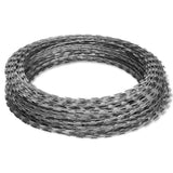 Razor Wires Helical Wire Rolls 2 pcs Galvanised Steel 100 m - Front View