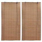 Bamboo Roller Blinds 2 pcs 80 x 160 cm Brown