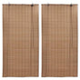 Bamboo Roller Blinds 2 pcs 80 x 160 cm Brown