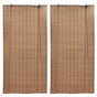 Bamboo Roller Blinds 2 pcs 100 x 160 cm Brown