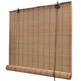 Bamboo Roller Blinds 2 pcs Brown 120 x 220 cm