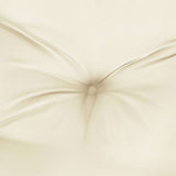 Garden Highback Chair Cushions 4 pcs Cream 120x50x7 cm Fabric