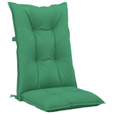 Garden Highback Chair Cushions 6 pcs Green 120x50x7 cm Fabric - 45-Degree Angle