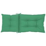 Garden Highback Chair Cushions 6 pcs Green 120x50x7 cm Fabric - Close-Up Angle