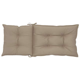 Garden Highback Chair Cushions 4 pcs Taupe 120x50x7 cm Fabric