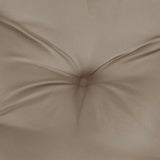 Garden Highback Chair Cushions 4 pcs Taupe 120x50x7 cm Fabric - Low Angle