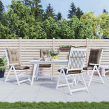 Garden Highback Chair Cushions 4 pcs Taupe 120x50x7 cm Fabric