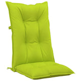 Garden Highback Chair Cushions 6 pcs Bright Green 120x50x7 cm Fabric