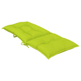 Garden Highback Chair Cushions 6 pcs Bright Green 120x50x7 cm Fabric - Rear View