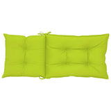 Garden Highback Chair Cushions 6 pcs Bright Green 120x50x7 cm Fabric - Close-Up Angle
