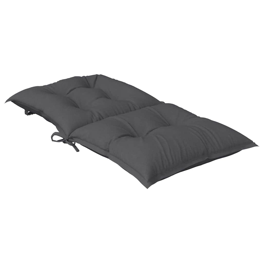 Garden Lowback Chair Cushions 4 pcs Anthracite 100x50x7 cm Fabric