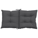 Garden Lowback Chair Cushions 4 pcs Anthracite 100x50x7 cm Fabric