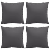Throw Pillows 4 pcs Anthracite 40x40 cm Fabric - Top-Down View