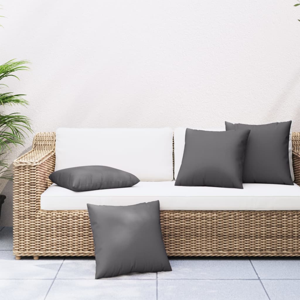 Throw Pillows 4 pcs Anthracite 40x40 cm Fabric