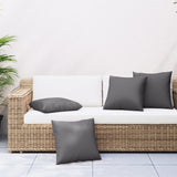 Throw Pillows 4 pcs Anthracite 40x40 cm Fabric