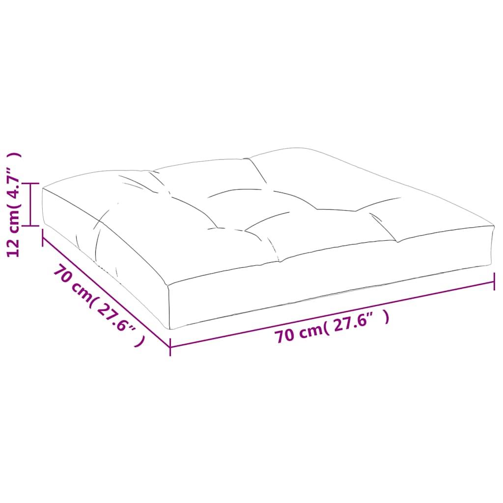 Pallet Cushion Anthracite 70x70x12 cm Fabric