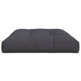 Pallet Cushion Anthracite 120x80x12 cm Fabric - Rear View
