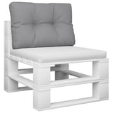 Pallet Cushion Grey 60x40x12 cm Fabric - Side View