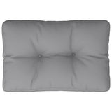 Pallet Cushion Grey 60x40x12 cm Fabric - Top-Down View