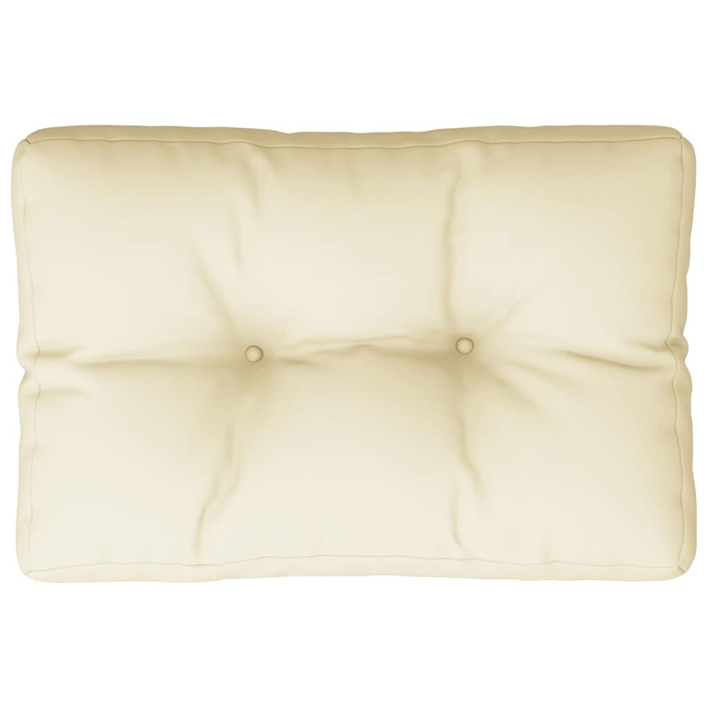 Pallet Cushion Cream 60x40x12 cm Fabric