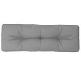 Pallet Cushion Grey 120x40x12 cm Fabric - Top-Down View